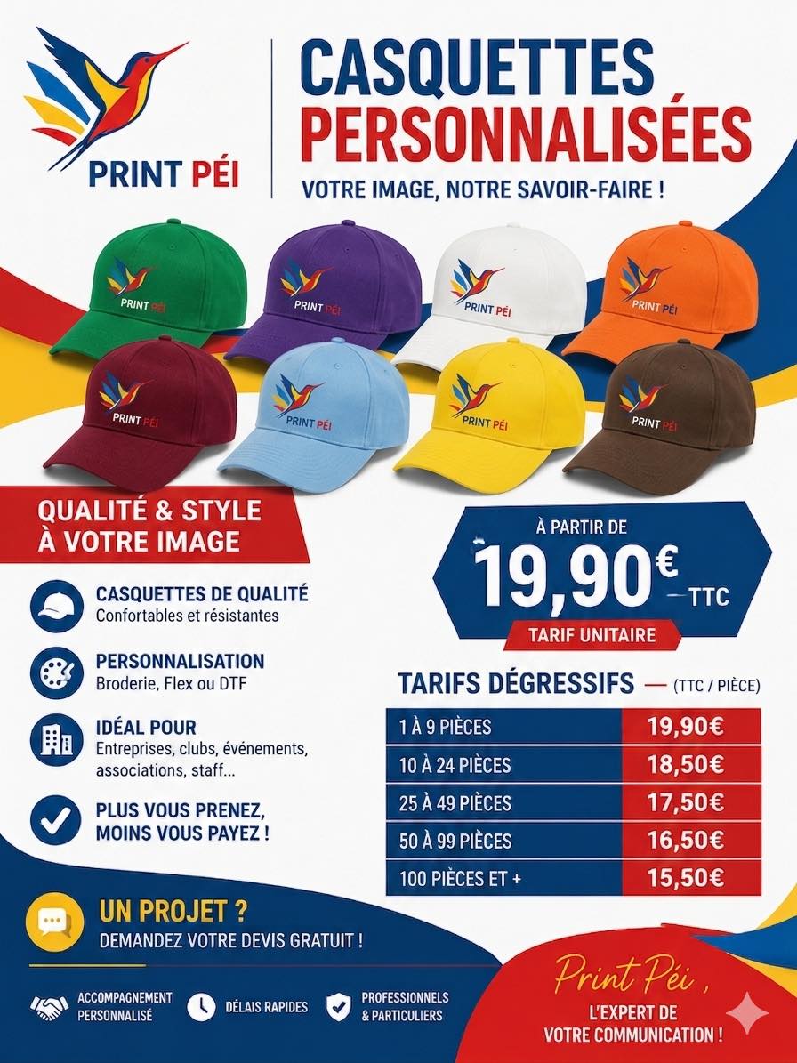 Casquettes personnalisées