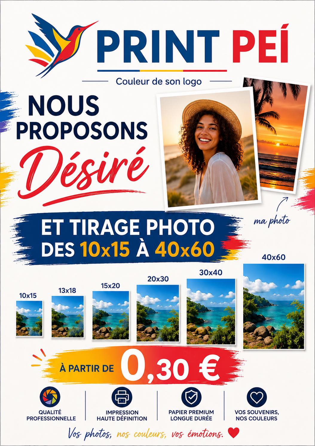Tirage photo (10×15 à 40×60)